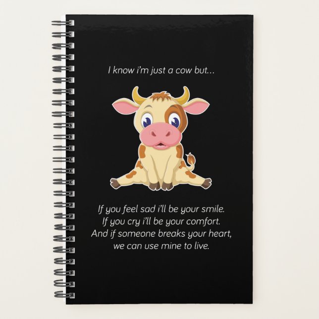 Cow Gift | An Cow Lovely Face Cow Lover Gift Planner (Front)