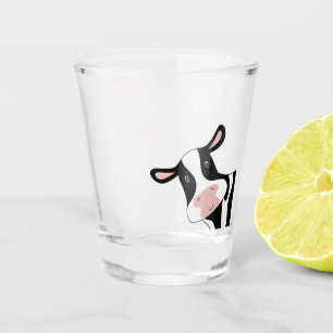 Cow gift, cute cow glass. cow themed shot glass