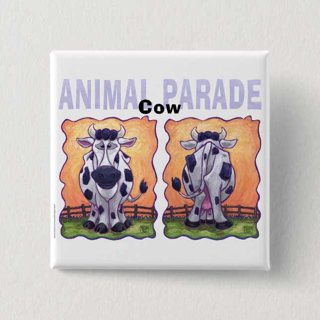 Cow Gifts & Accessories 15 Cm Square Badge (Front)