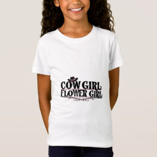 Cow Girl Flower Girl T-Shirt