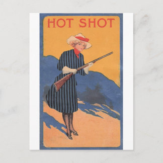 Cow Girl - Hot Shot Vintage Postcard