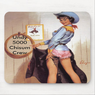 Cow girl pinup mousepad