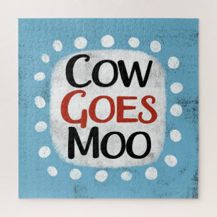 Cow Goes Moo Jigsaw Puzzle