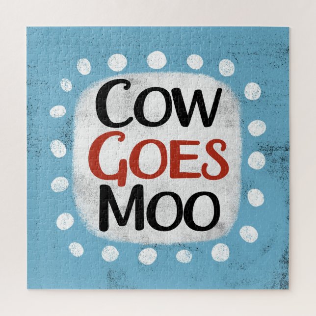 Cow Goes Moo Jigsaw Puzzle (Vertical)