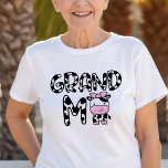 Cow Grandma Grandmother Matching T-Shirt<br><div class="desc">Adorable grandma cow t-shirt with a charming cow cartoon and playful cow-print letters. Ideal for cow-themed birthday parties or family gatherings. Explore my shop for matching t-shirts for the whole family!</div>