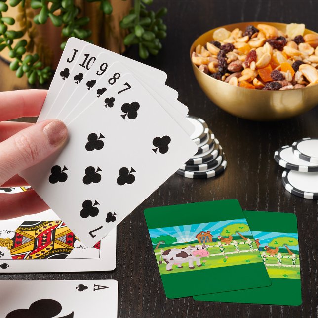 Cow Grazing On A Farm Animals Playing Cards (Creator Uploaded)