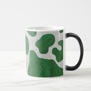 Cow Green and White Print Magic Mug