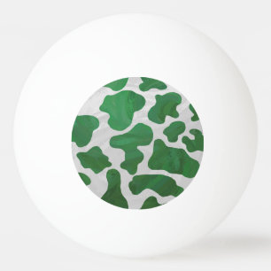 Cow Green and White Print Ping Pong Ball