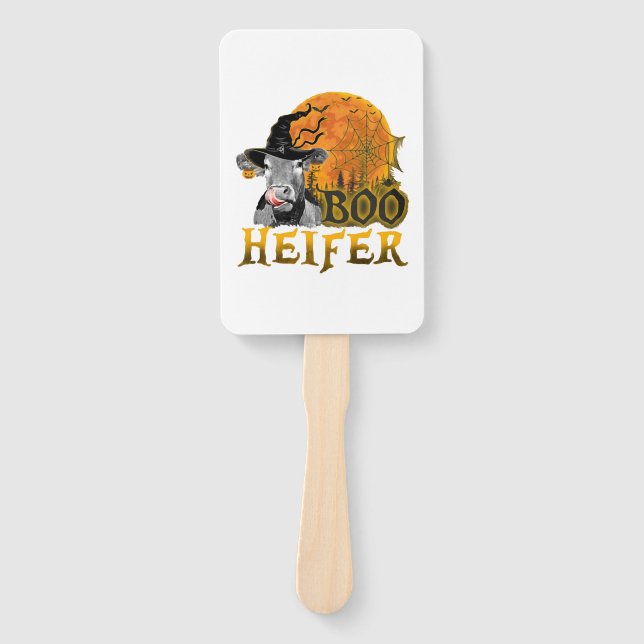 Cow Halloween Hand Fan (Front)