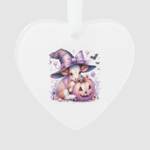 Cow Halloween Square Ornament