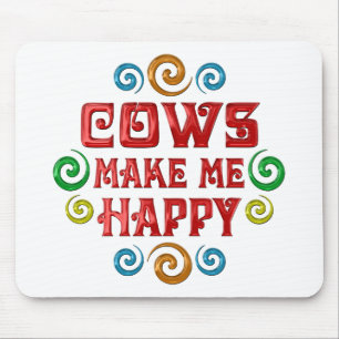 Cow Happiness Mouse Mat