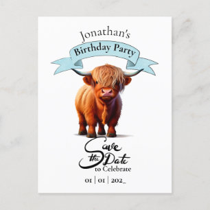 Cow Happy Birthday Boy Postcard