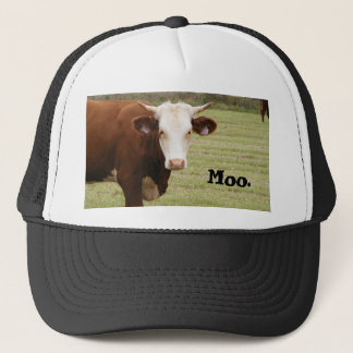 Cow hat: "Moo." Trucker Hat