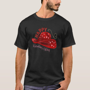 Cow Hat Valentine's Day Be Howdy Western Cowhide L T-Shirt