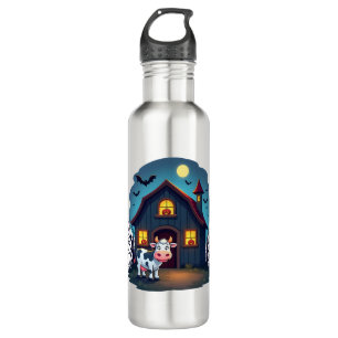 Cow & Haunted Barn 710 Ml Water Bottle