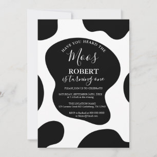 Cow Have You Heard Moos Birthday Invitation