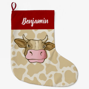 Cow Head Christmas Stocking