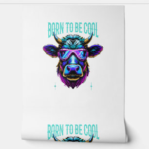 Cow head, cow glasses, funny, Born, to be, cool, c Wallpaper