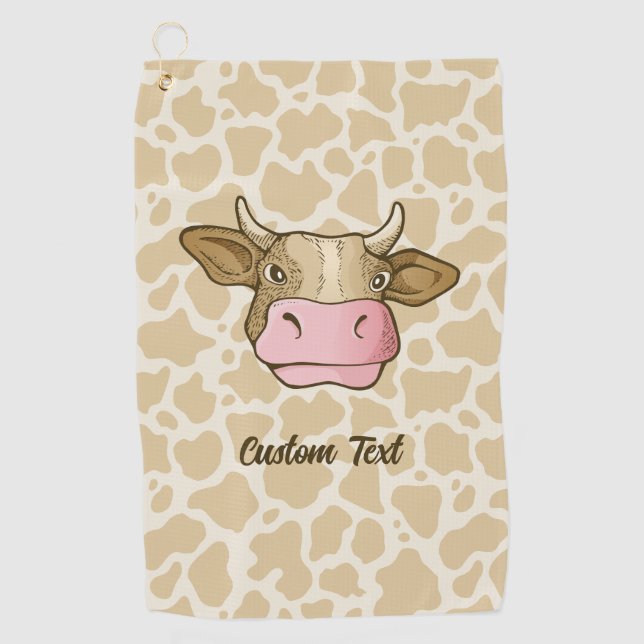 Cow Head Golf Towel (Front)