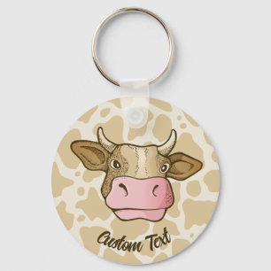 Cow Head Keychain