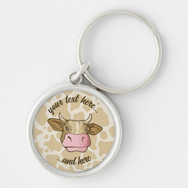 Cow Head Keychain (Front)