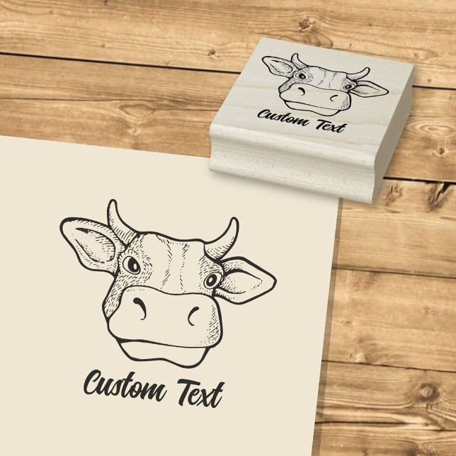 Cow Head Rubber Stamp (Creator Uploaded)