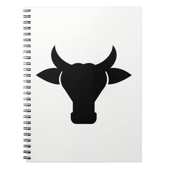 Cow Head Silhouette Notebook (Front)