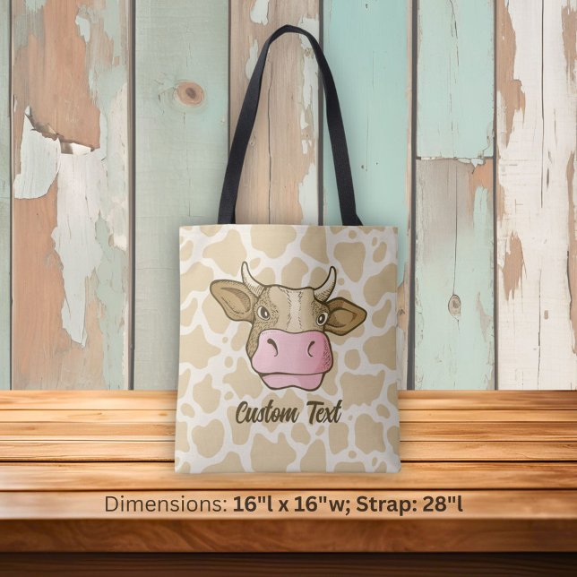 Cow Head Tote Bag (Creator Uploaded)