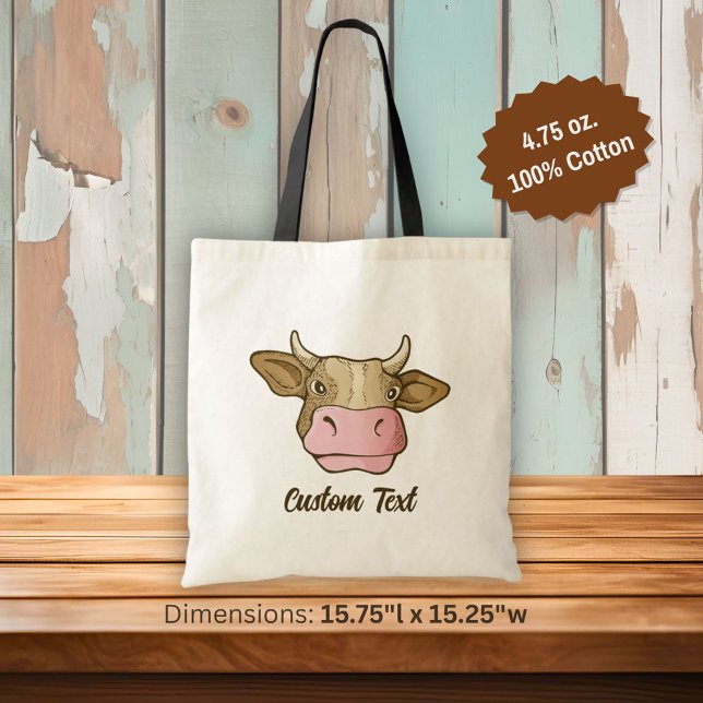 Cow Head Tote Bag (Creator Uploaded)