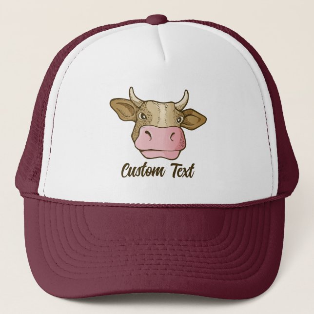 Cow Head Trucker Hat (Front)
