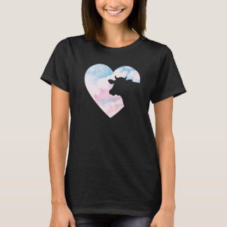 Cow Heart For A Girl Who Loves Cows Farm Cattle S T-Shirt