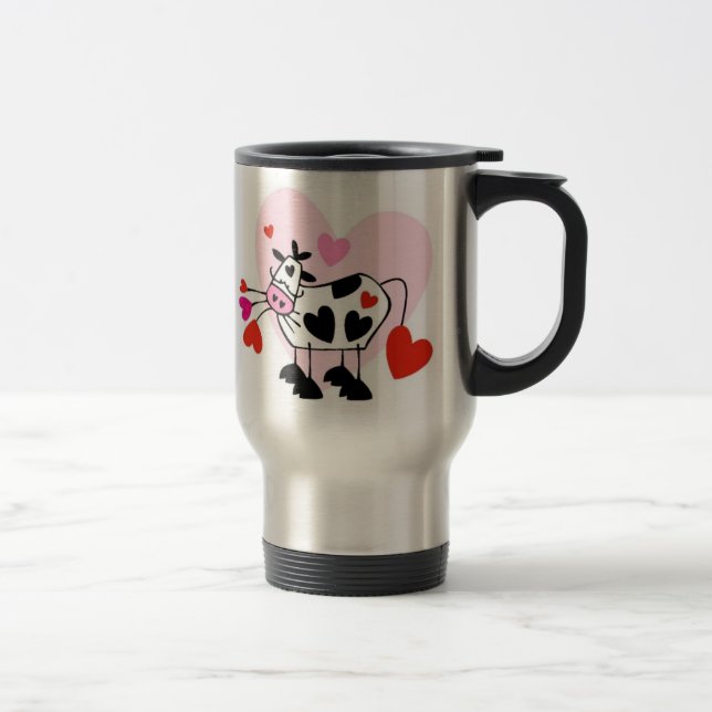 Cow Hearts Travel Mug (Right)