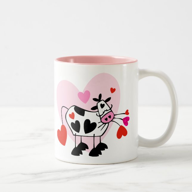Cow Hearts Two-Tone Coffee Mug (Right)