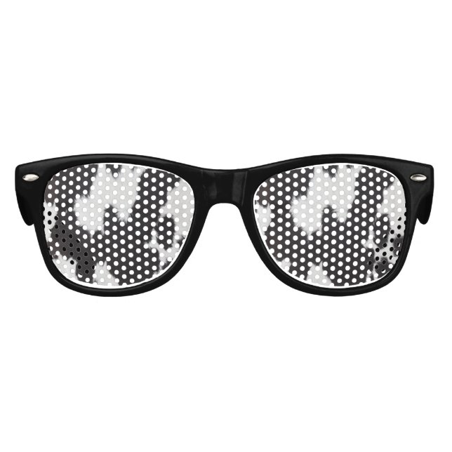 Cow hide Black White  Kids Sunglasses (Front)