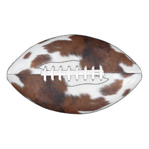 cow hide brown white american football
