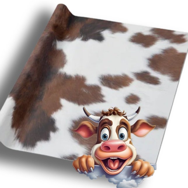 cow hide brown white  wrapping paper (Brown Cow wrapping paper)