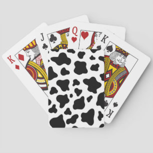 Cow hide designed modern rustic farm playing cards