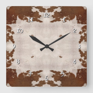 Cow Hide Pattern clock