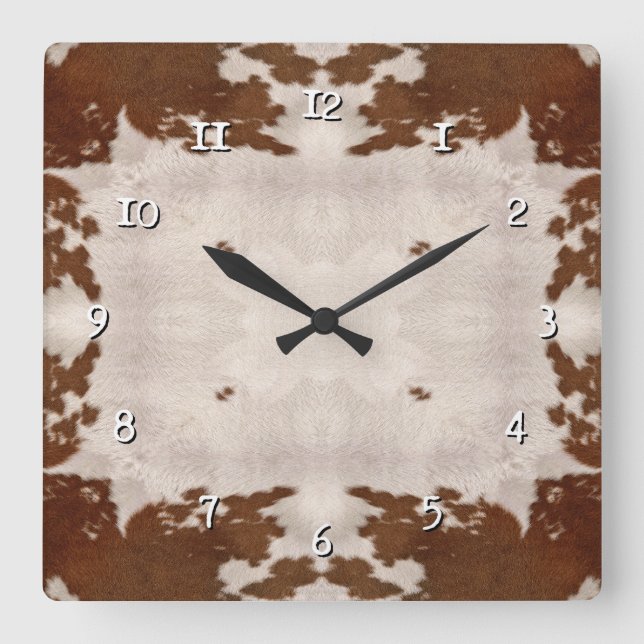 Cow Hide Pattern clock (Front)