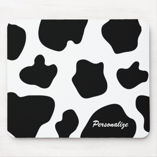 Cow hide pattern mouse pad | Funny animal print (Front)