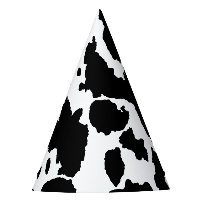 Cow Hide Print Party Hat (Front)