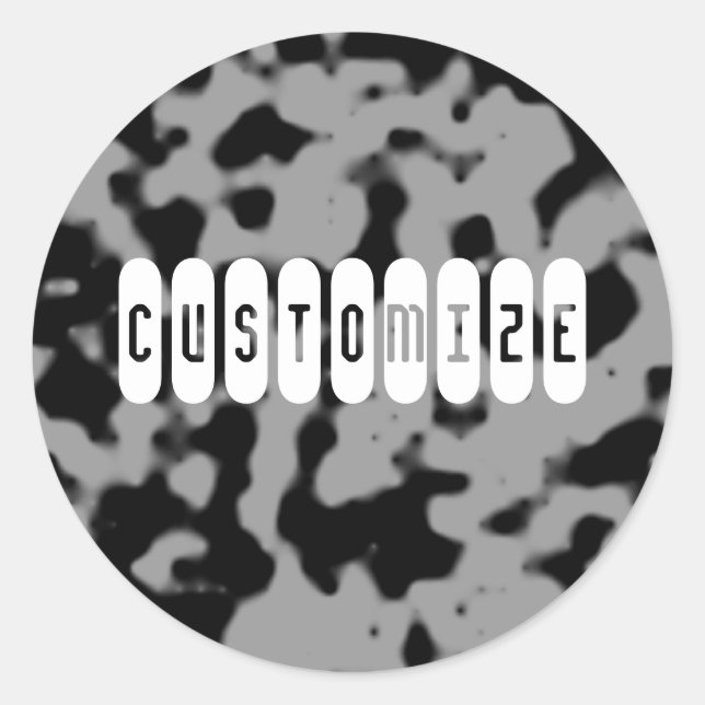 Cow Hide - Template Classic Round Sticker (Front)