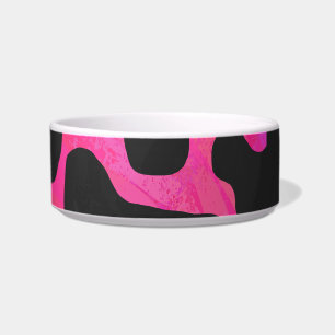 Cow Hot Pink and Black Print Bowl