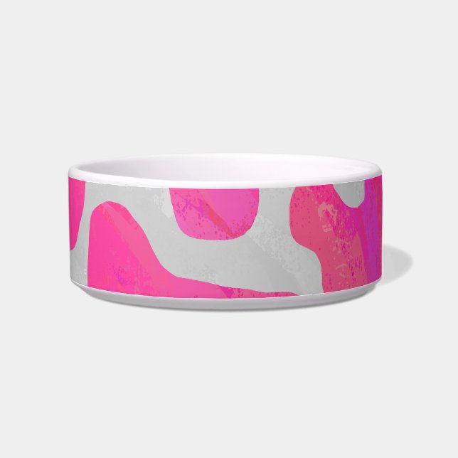 Cow Hot Pink and White Print Bowl (Right)