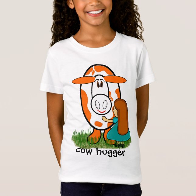 cow hugger - Customised T-Shirt (Front)