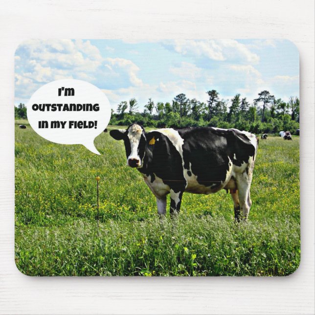 Cow Humour Mouse Mat (Front)