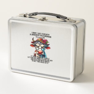 Cow I Didn't Just Turn Into A Grouchy Old Woman Ov Metal Lunch Box