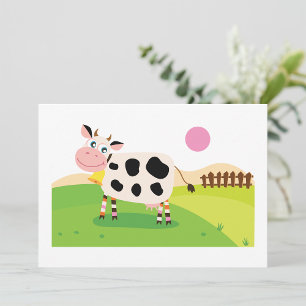 Cow In A Field Invitations