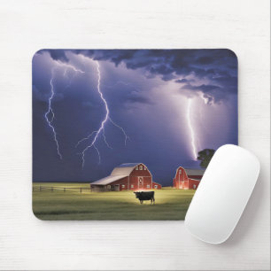 Cow In a Thunderstorm Mouse Mat