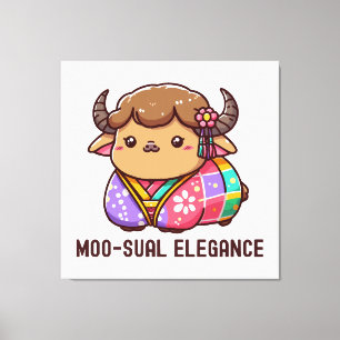 Cow in Elegance in Highland Canvas Print